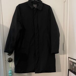 H&M Men's Classic Black PufferTrench Coat